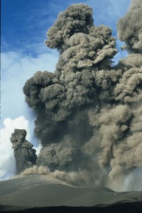 Etna Ash Eruption 2002