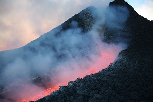 Etna Hornito Lava Flows 2006 Eruption