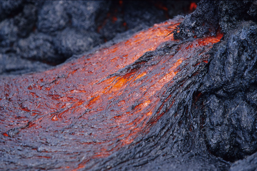 Lava Flow Close-up Macro, Hawaii