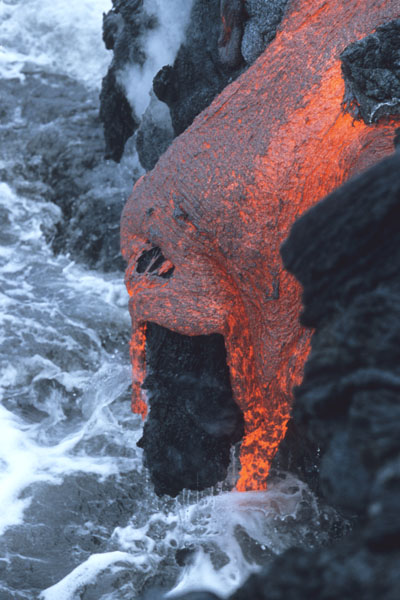 Lava Sea Entry, Kilauea Volcano, Hawaii