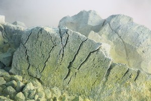 Volcano vulcano sulphur deposits