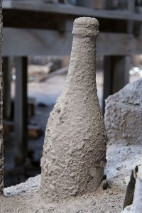 Volcanic Ash Coated Bottle, Plymouth, Montserrat, Soufriere Hills Volcano