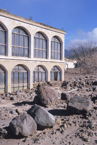 Buildings Buried In Lahar Deposits, Plymouth, Montserrat