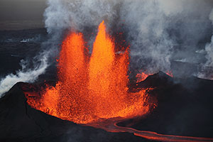 Holuhraun fissure eruption of Bardarbunga volcano, Iceland