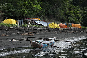 Camp on Komba island