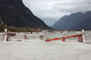 Chaiten Airport, buried in lahar deposits