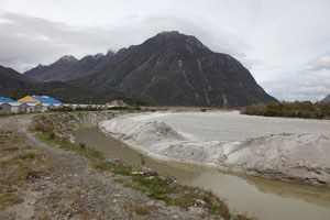 Rio Blanco river bed filled with lahar deposits