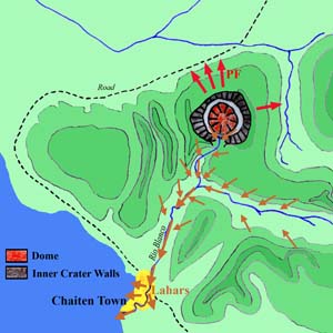 Rough Sketch Map Chaiten Volcano