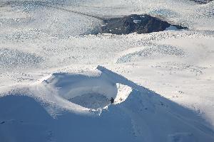 Mount Douglas Volcano Summit Crater Frozen Lake