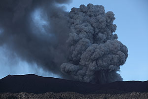 Dukono Volcano, Ash cloud, Halmahera, Indonesia