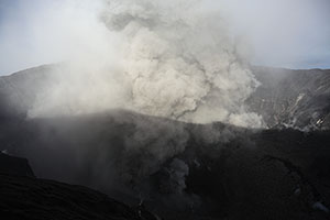 Crater of Dukono volcano