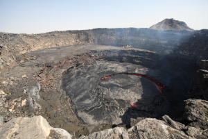 Erta Ale volcano central south crater lava lake
