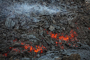Shelly lava flow, Fogo volcano, 2014