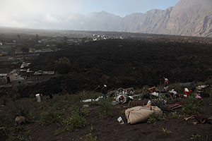Portela buried under lava