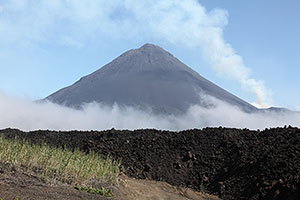 Pico de Fogo with 2014 Lava deposits in foreground