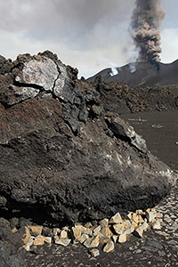 Cobbled road destroyed by Lava, Fogo Volcano