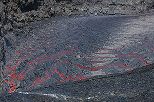 Lava flow with some crusting, Fogo volcano