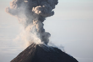 Fuego Volcano eruption ash cloud 2007