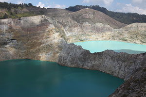 Famous crater lakes of Kelimutu volcano