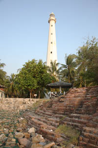 Anyer Lighthouse Destroyed by Tsunamis from 1883 Krakatau eruption