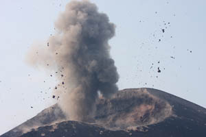 Anak Krakatau Eruption 2008 Ash Cloud Lava Bombs