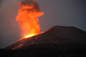 Nightime Eruption Anak Krakatau 2008