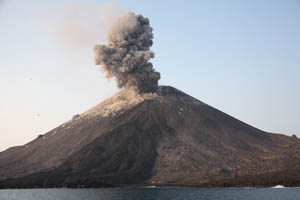 Ash Cloud Rising Above Anak Krakatau
