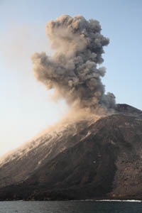 Ash Cloud Rising Above Anak Krakatoa