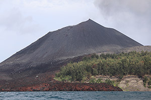 Anak Krakatau edifice in october 2018