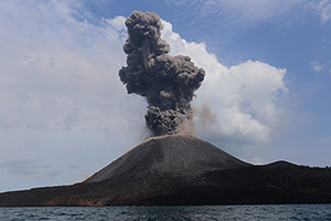 Ash eruption Anak Krakatau 2018