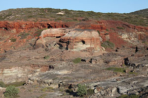 Cape Vani Manganese Mine overview, Milos
