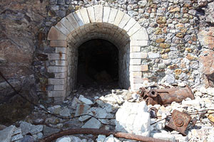 Tunnel entrance, Paliorema Sulfur Mine, Milos