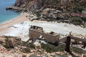 View over Paliorema Sulfur Mine, Milos
