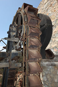 Elevator for crushed ore, Paliorema Sulfur Mine, Milos
