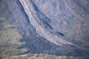 Detail of lava flow deposits, Momotombo volcano, Nicaragua