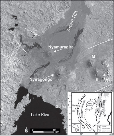Nyiragongo Volcano Map