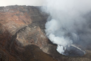 Nyiragongo volcano, crater