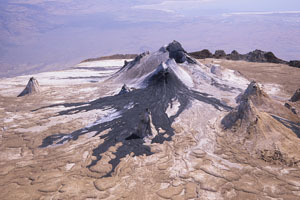 Lava flow field from T58B, Oldoinyo Lengai, 2004