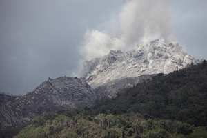 Degassing Rerombola lava dome, Paluweh volcano