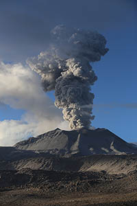 Eruption column over Sabancaya volcano