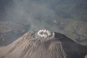 Circular ring fissure eruption santiaguito volcano caliente dome