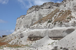 Deposits of Minoan Eruption, Mavromatis pumice quarry, Santorini Volcano