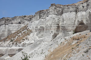 Tuff Deposits of Minoan Eruption, Mavromatis pumice quarry, Santorini Volcano