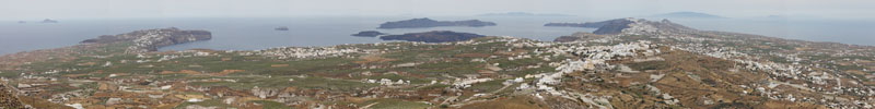 Santorini stitched panorama image