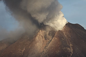 Lava lobe, Sinabung volcano