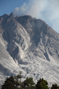 Sinabung volcano, June 2015, Growing andesite lava dome