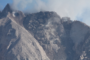Sinabung volcano, June 2015, close-up andesite lava dome