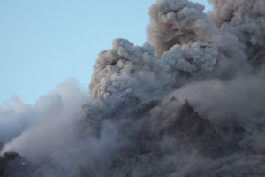 Ash venting, Soufriere Hills Volcano