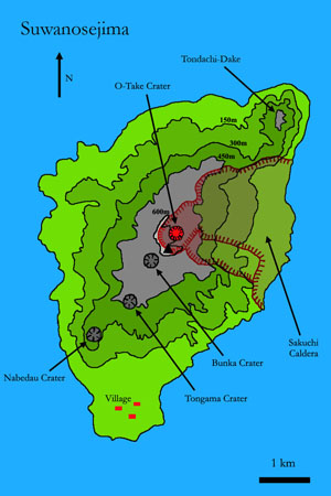 Suwanosejima Map