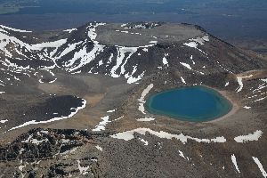 Tongariro Volcano Blue Lake  North Crater